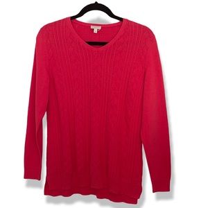 Talbots cotton cable pullover sweater